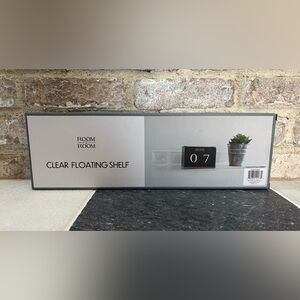 Room 2 Room Clear Floating Shelf 15.75 x 4.84 x 2.25”